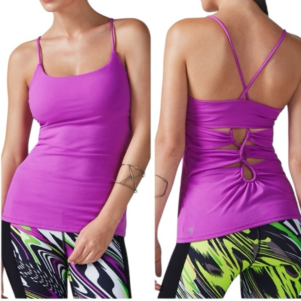 FABLETICS Bailey Cut Out Tank Freesia Orchid size M (8)